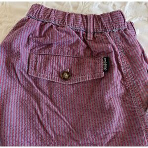 Chubbies Men's Shorts M x 5" Red Blue Seersucker Stripe USA Made 100% Cotton